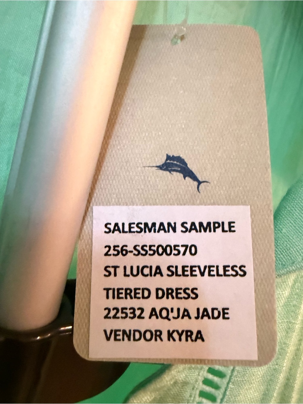 Tommy Bahama St. Lucia Sleeveless Tiered Dress - Aqua Jade - Picture 3 of 5
